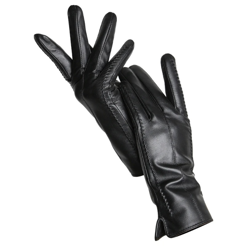 Leather Driving Glove - قفازات نسائية من جلد الغنم شتاء