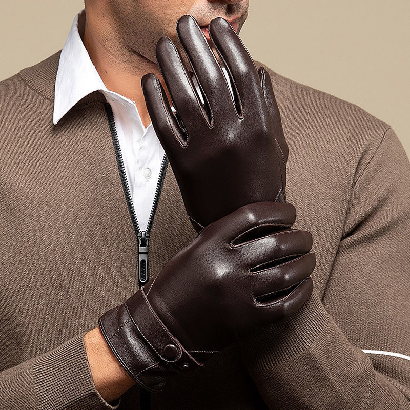 قفازات بأصبع كاملة من الجلد ال - مراجعة Leather Driving Glove وسعره