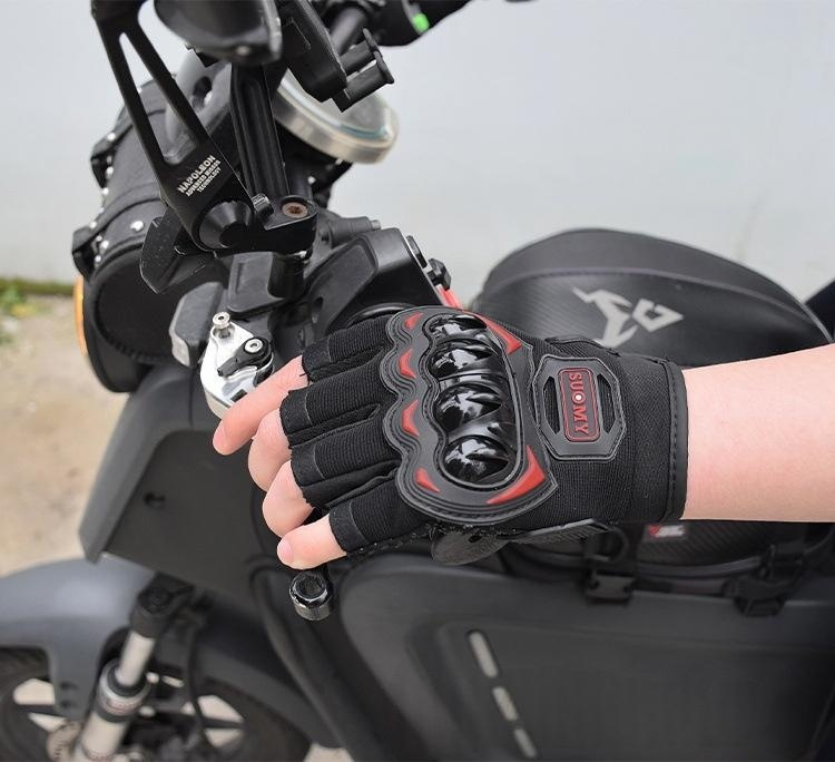 قفازات دراجات نارية صيفية نصف  - مراجعة Motorcycle Glove Knuckle وسعره