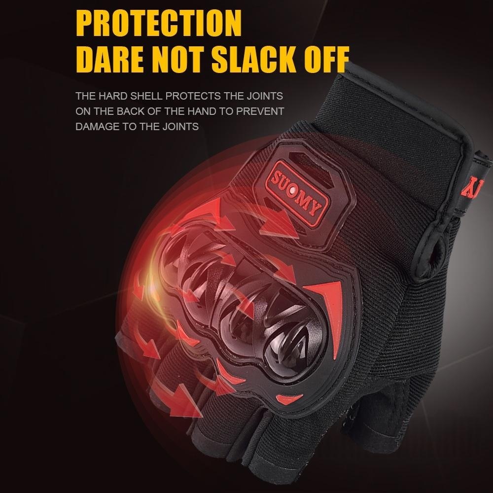 قفازات دراجات نارية صيفية نصف  - مراجعة Motorcycle Glove Knuckle وسعره