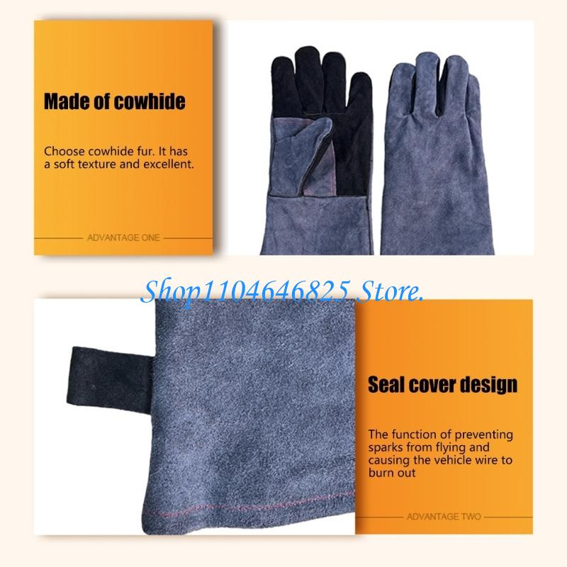 قفازات لحام جلدية شديدة التحمل - مراجعة Heat Resistant Glove وسعره