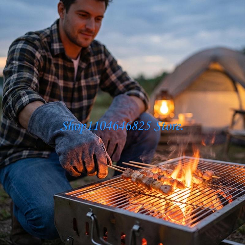 قفازات لحام جلدية شديدة التحمل - مراجعة Heat Resistant Glove وسعره