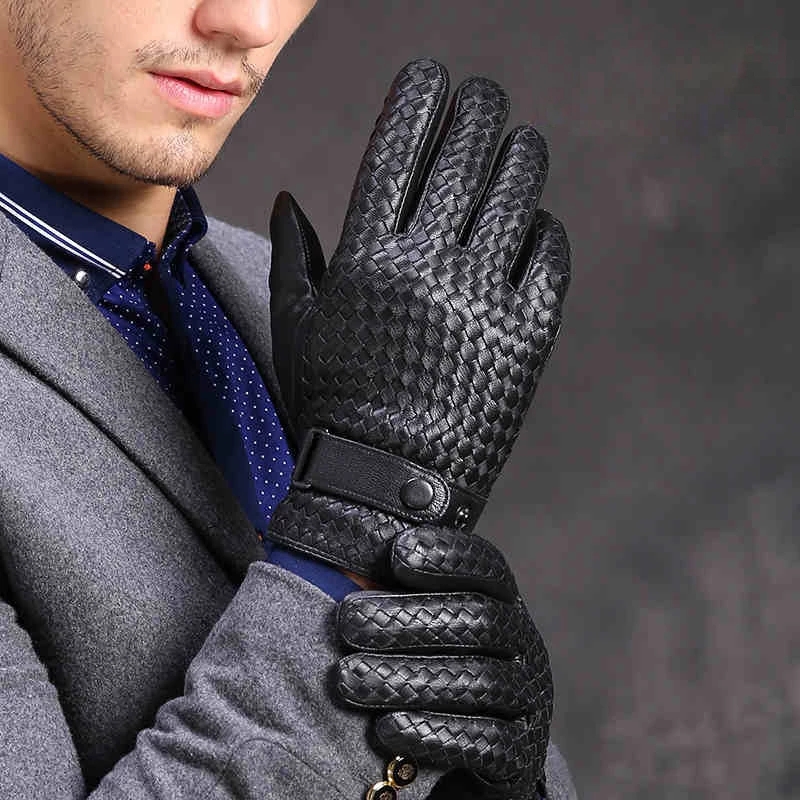 جديد 2021 قفازات رجالي عالية ا - مراجعة Leather Driving Glove وسعره