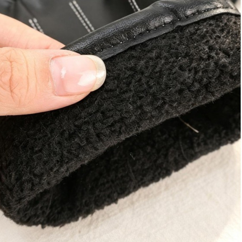 قفازات جلد PU حرارية للجنسين،  - مراجعة Leather Driving Glove وسعره